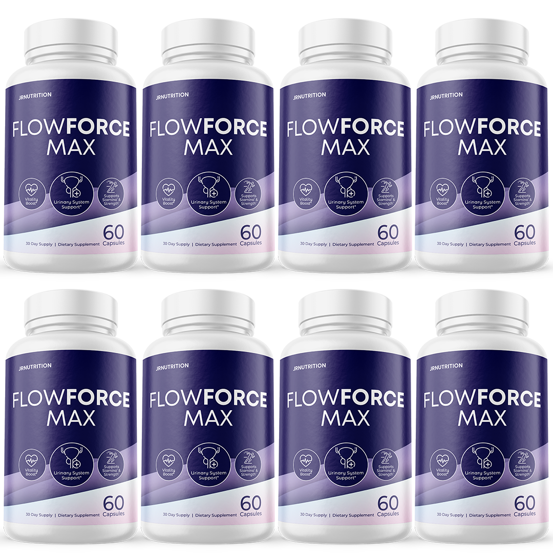 FlowForce Max, Flow Force Max Male Vitality Supplement - 8 Bottles